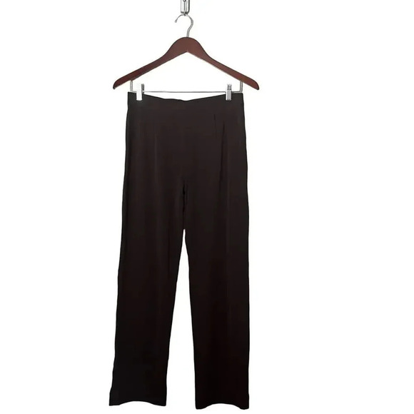 Exclusively Misook Pull on Knit Trousers Pants Brown Acrylic XS Women’s - Picture 1 of 5